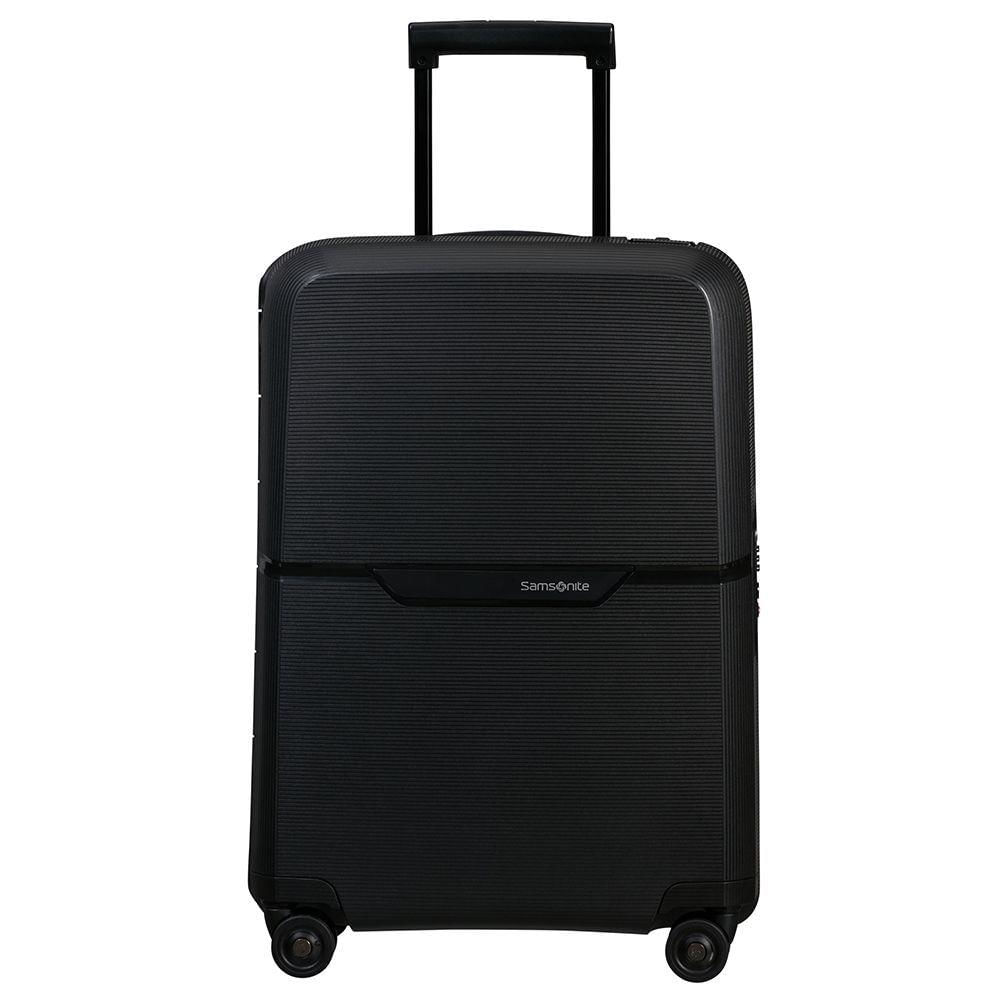 Mala De Bordo Magnum Eco Samsonite Polipropileno Cadeado Tsa 4 Rodas Duplas Giro 360 Preto P