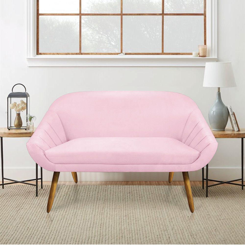 Namoradeira Suede Rosa Bebê Castanho