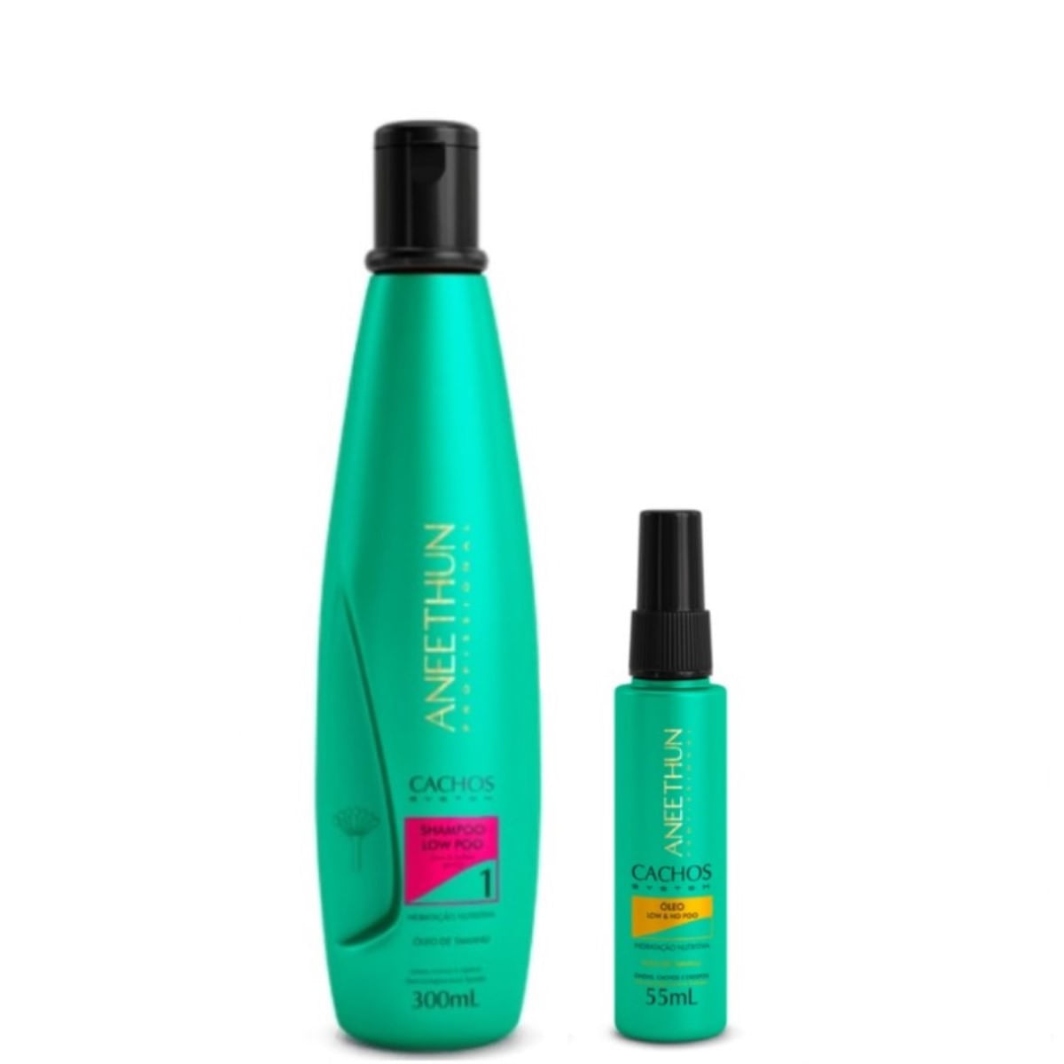 Kit Aneethun Cachos System Shampoo 300ml + Óleo 55ml