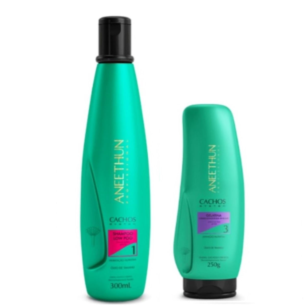 Kit Aneethun Cachos System Shampoo  300ml + Gelatina 250g