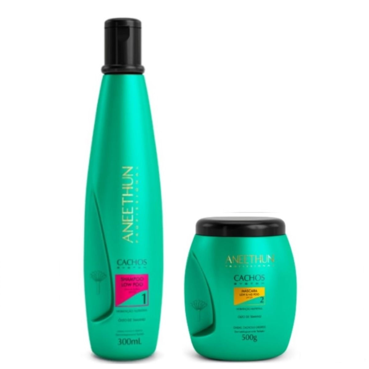 Kit Aneethun Cachos System Shampoo 300ml + Máscara 500g