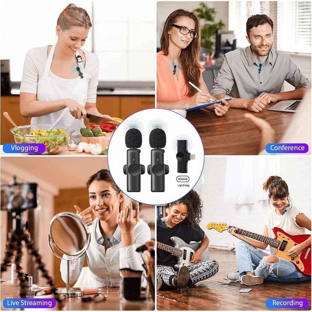 Microfone Lapela Sem Fio  Android Usb C