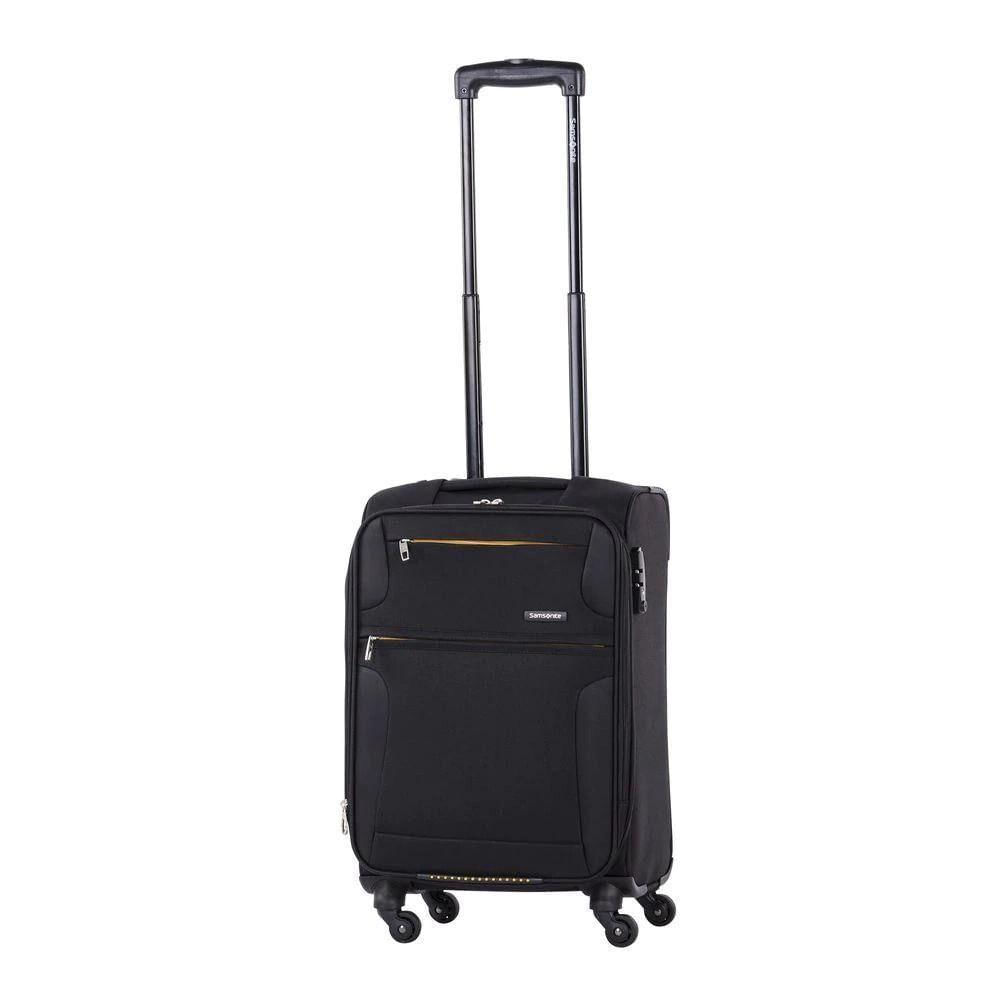 Mala De Viagem Media Expansível Poliester Samsonite Bahia Cadeado Tsa Rodas 360 Preto M