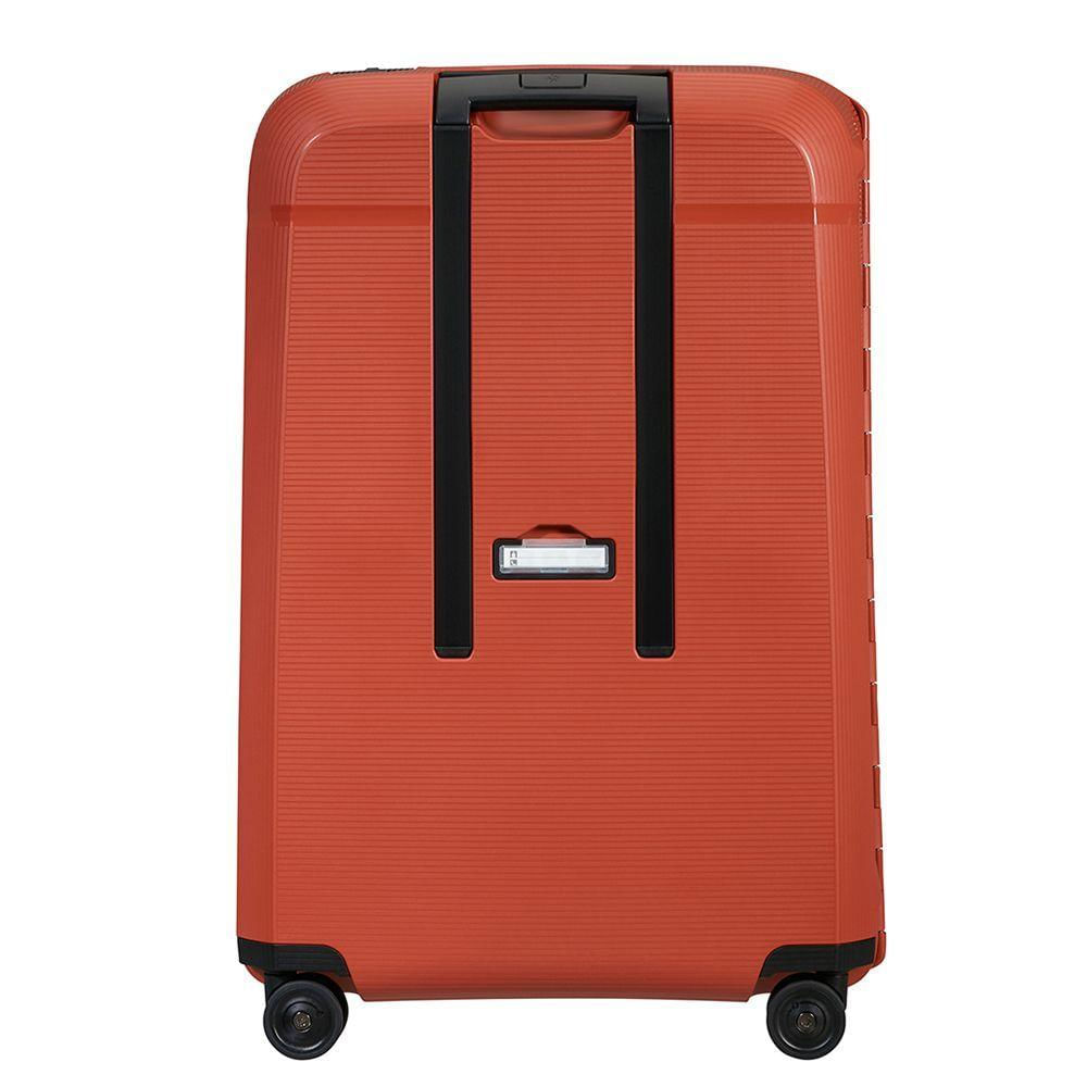 Mala Média Magnum Eco Samsonite Polipropileno Cadeado Tsa 4 Rodas Duplas Giro 360 Laranja M