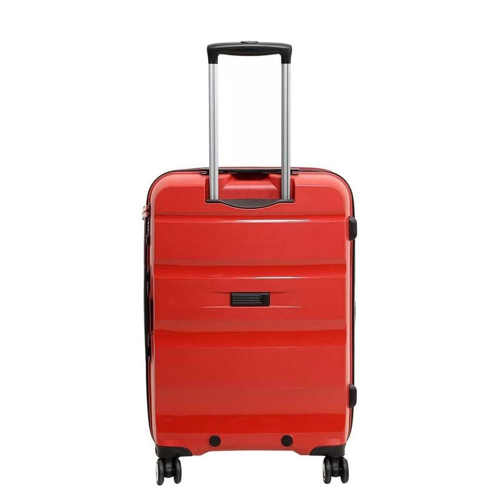 Mala De Bordo Pequena Expansível Polipropileno Samsonite Spin Air Cadeado Tsa Vermelha P