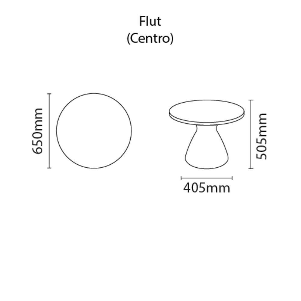 Mesa De Centro Tramontina Flut Concreto Em Polietileno E Poliuretano Tramontina
