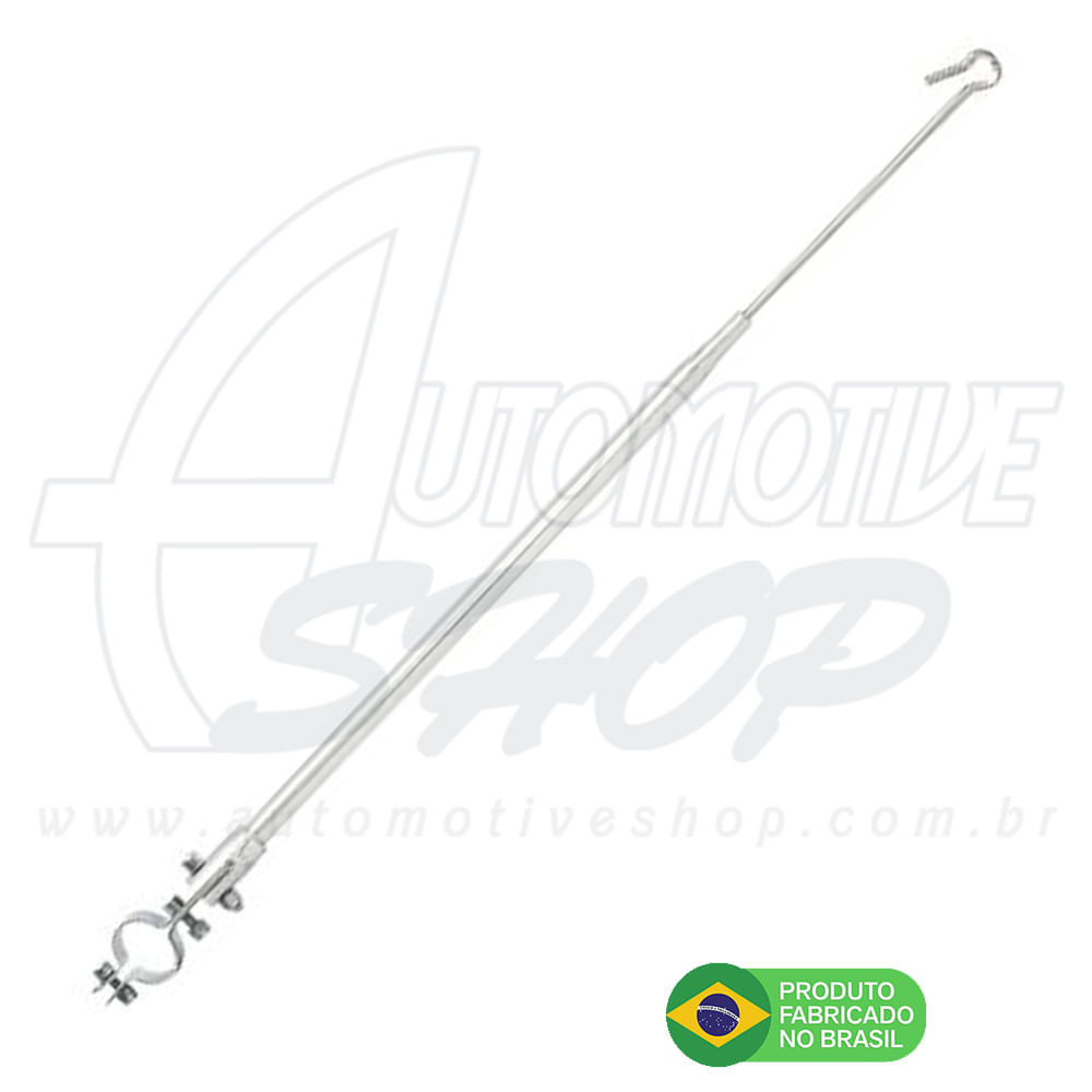 Antena Corta Pipa Moto Retrati Retrovisor Aço Inox Zincda M8