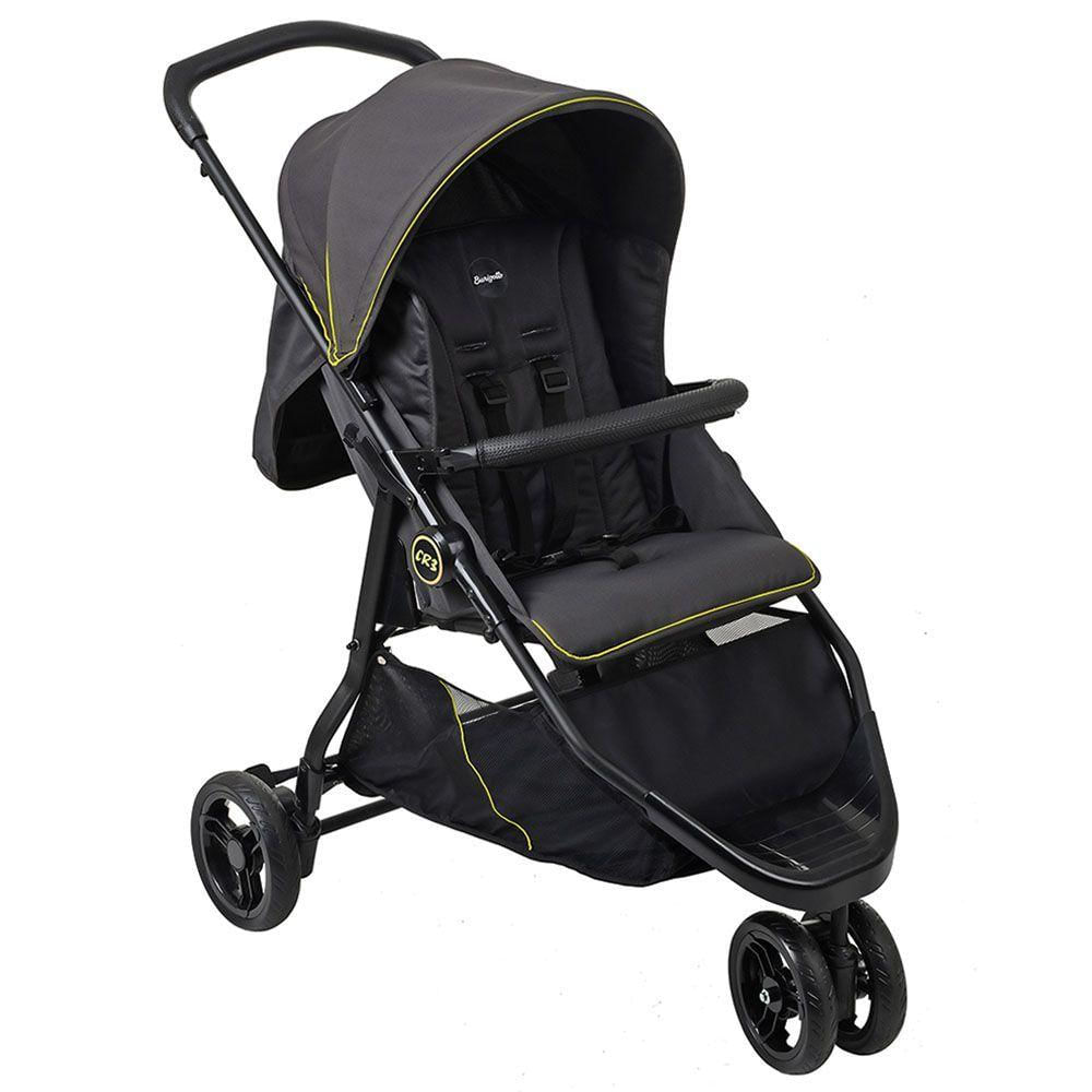 Carrinho De Bebê Burigotto Cr3 De 0 Até 15kg Para Passeio Cinza Escuro Com Neon