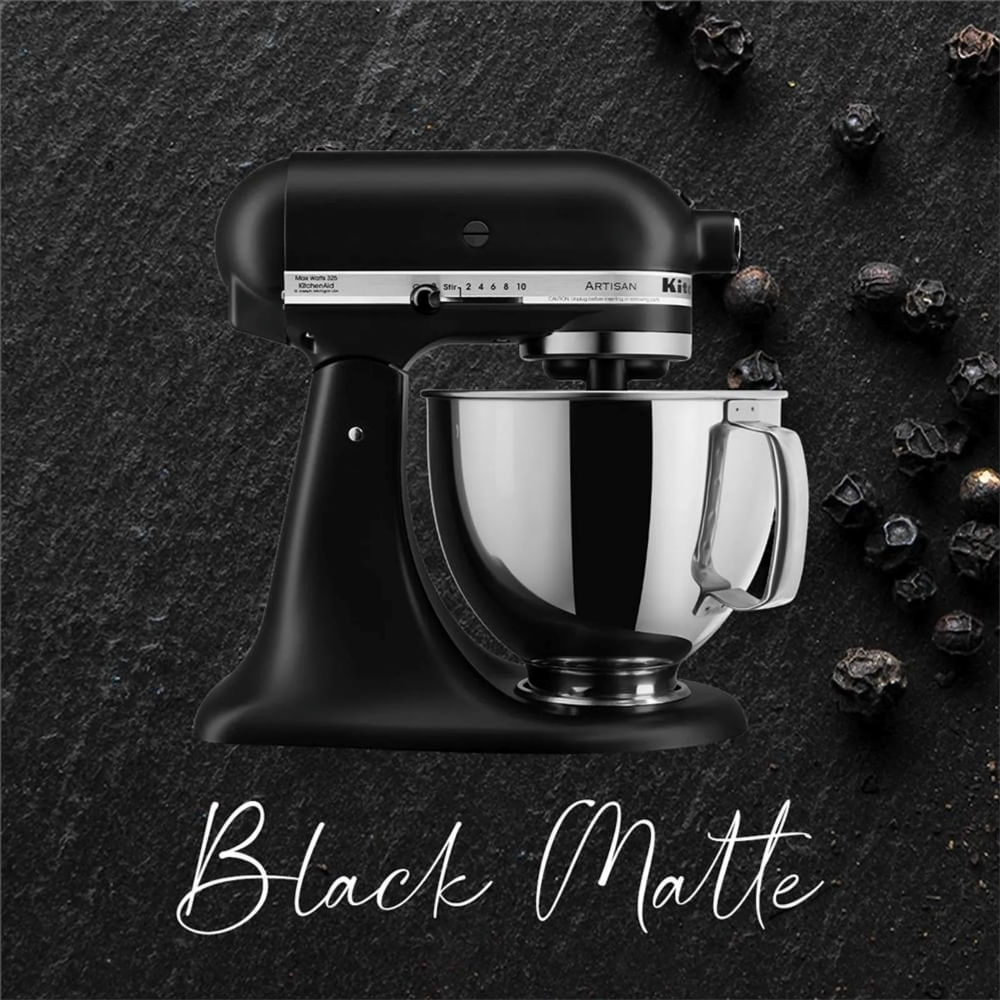 BATEDEIRA KITCHENAID ARTISAN DOSMÉSTICO COM 10 VELOCIDADES 275W 127V BLACK MATTE KEA33CPANA