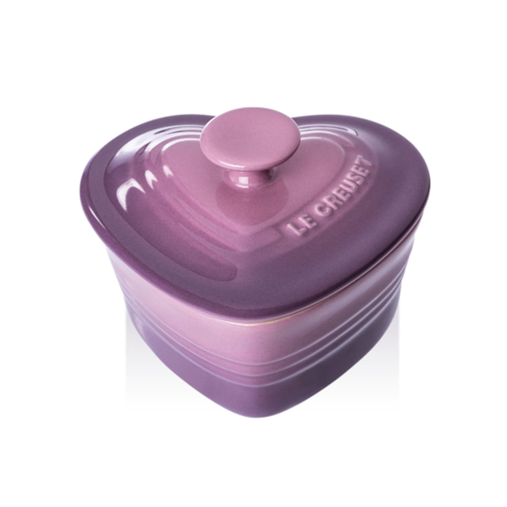 RAMEKIN LE CREUSET FORMATO CORAÇÃO COM TAMPA EM CERÂMICA MAUVE PINK 91003110491070