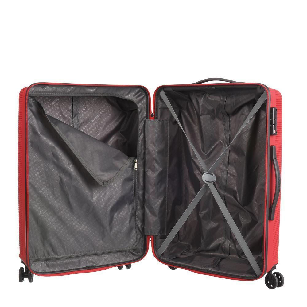 Mala Média Polipropileno American Tourister Camboriu Cadeado Tsa Rodas 360º Vermelho M