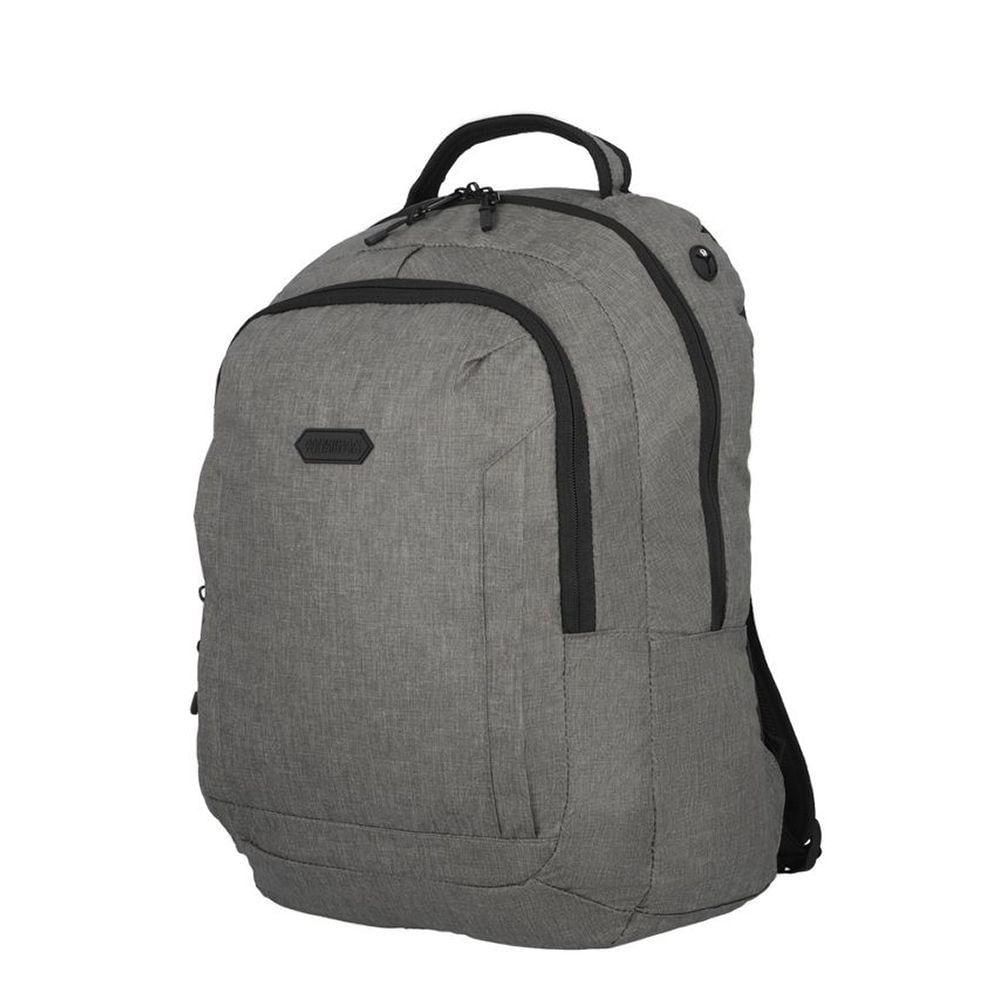 Mochila Para Notebook Em Poliéster American Tourister By Samsonite Newport Plus Cinza E Preto