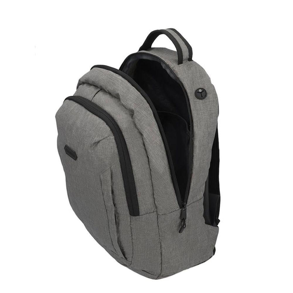 Mochila Para Notebook Em Poliéster American Tourister By Samsonite Newport Plus Cinza E Preto