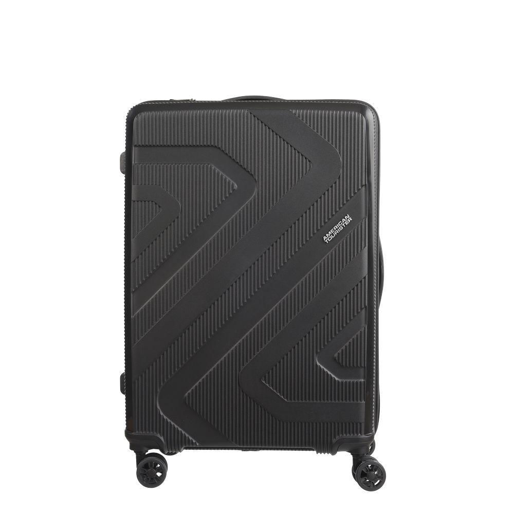 Mala Grande Polipropileno American Tourister Camboriu Cadeado TSA Rodas 360º Preto G