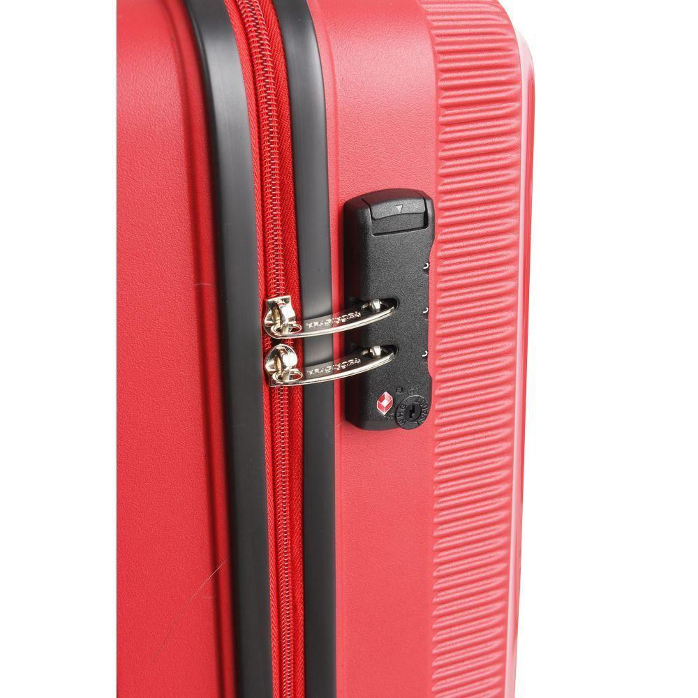 Conjunto De Malas Polipropileno American Tourister Camboriu Cadeado Tsa Rodas 360º P-M Vermelho