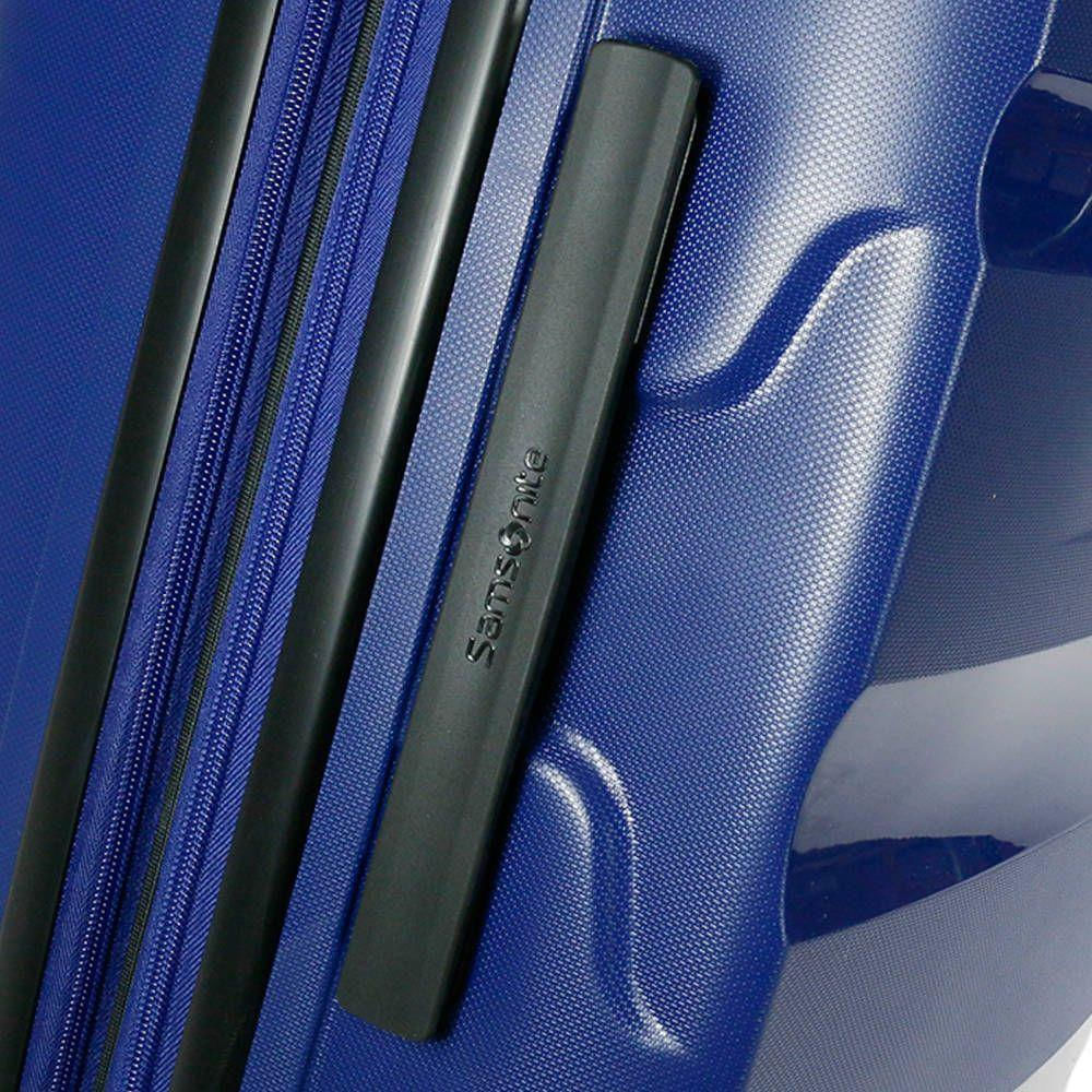 Mala De Viagem Grande Expansível Em Polipropileno Samsonite Spin Air Cadeado Tsa Azul G