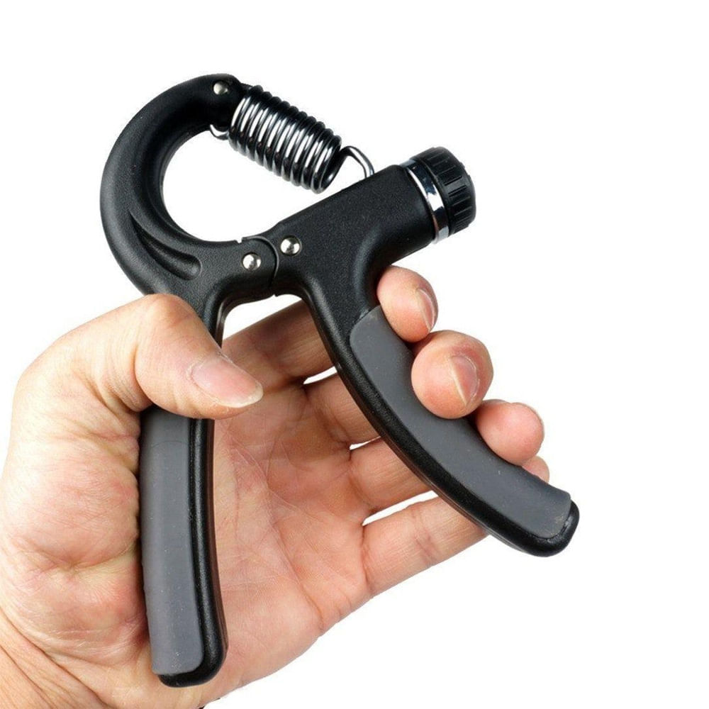 Hand Grip Aparelho com Mola Ajustável e Regulagem Único / Preto