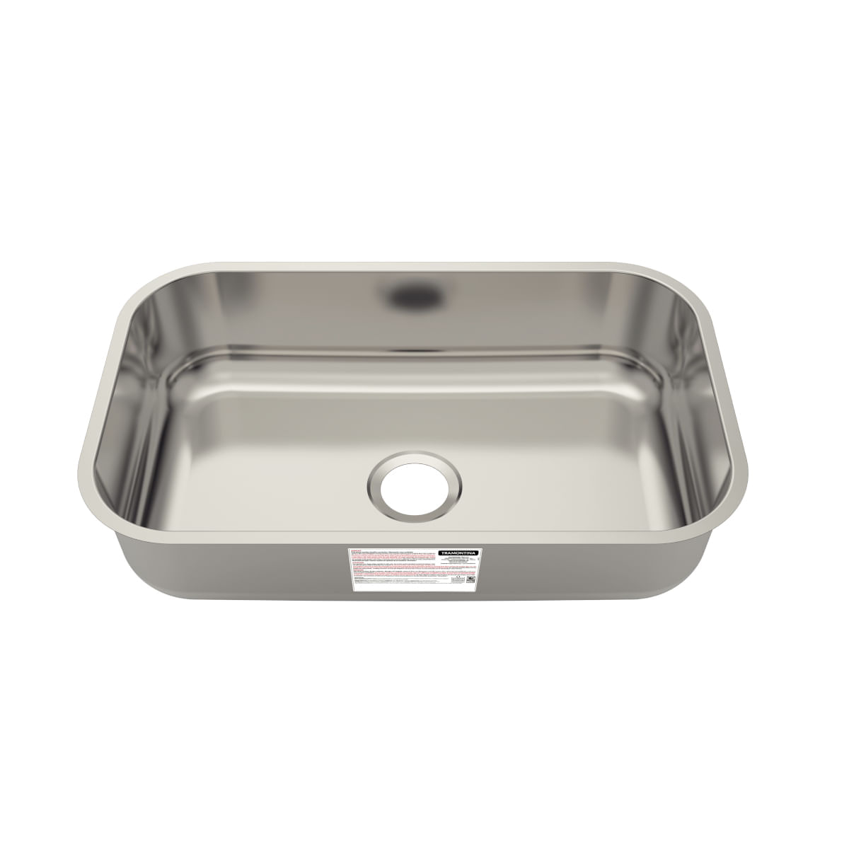 Cuba de Embutir Tramontina 56 x 34 x 14 cm Basic 56 BL Standard em Aço Inox Sem Válvula