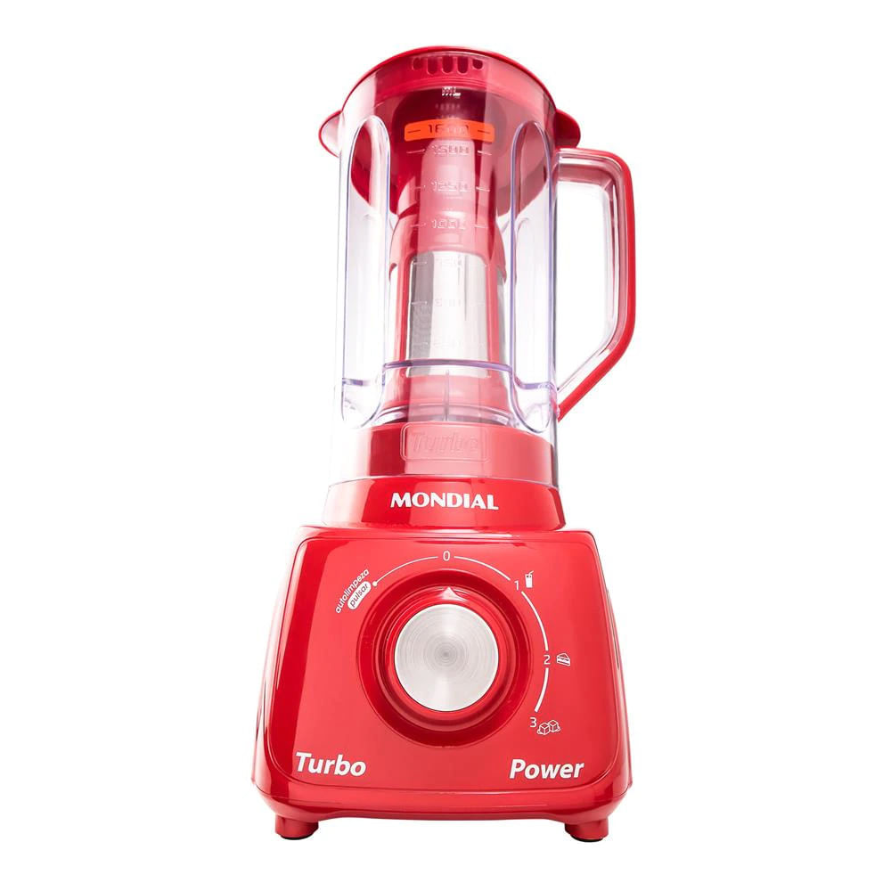 Liquidificador Mondial L99-FR Turbo Power 500W com 3 Velocidades Vermelho / 220V