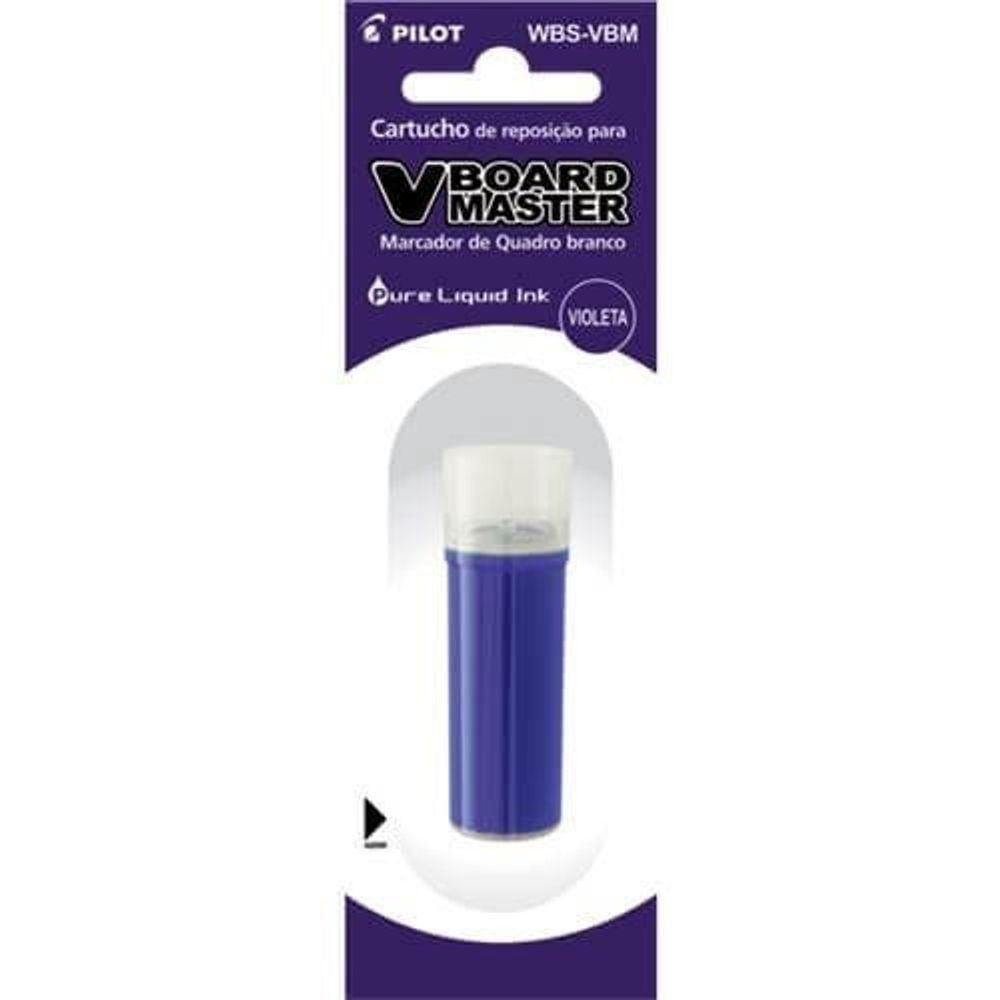 Kit Marcador Para Quadro Branco + Refil Pilot V-board Master Violeta