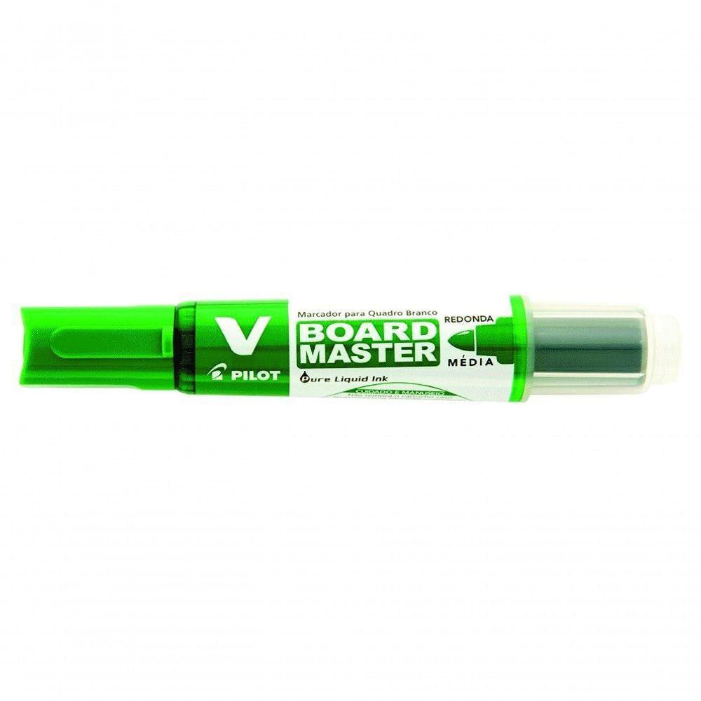 Kit Marcador Para Quadro Branco + Refil Pilot V-board Master Verde Escuro