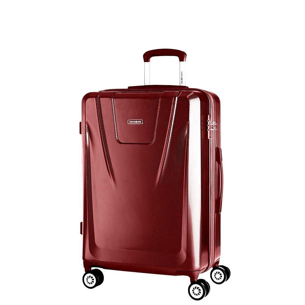 Mala De Viagem Grande Expansível Em Policarbonato Samsonite Derby Cadeado Tsa E Rodas Duplas Vermelho G