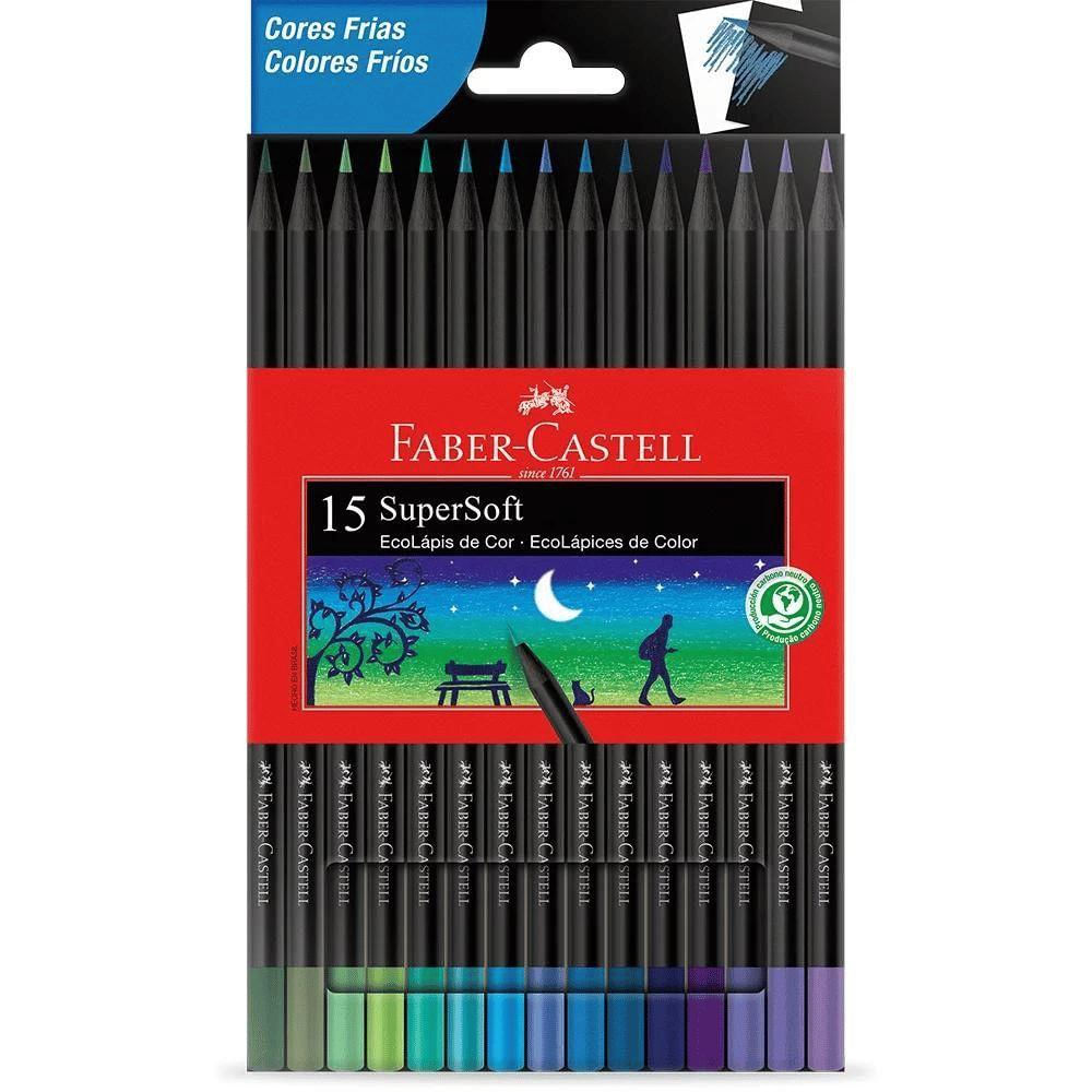 Lápis De Cor Super Soft Com 15 Cores Frias Faber Castell