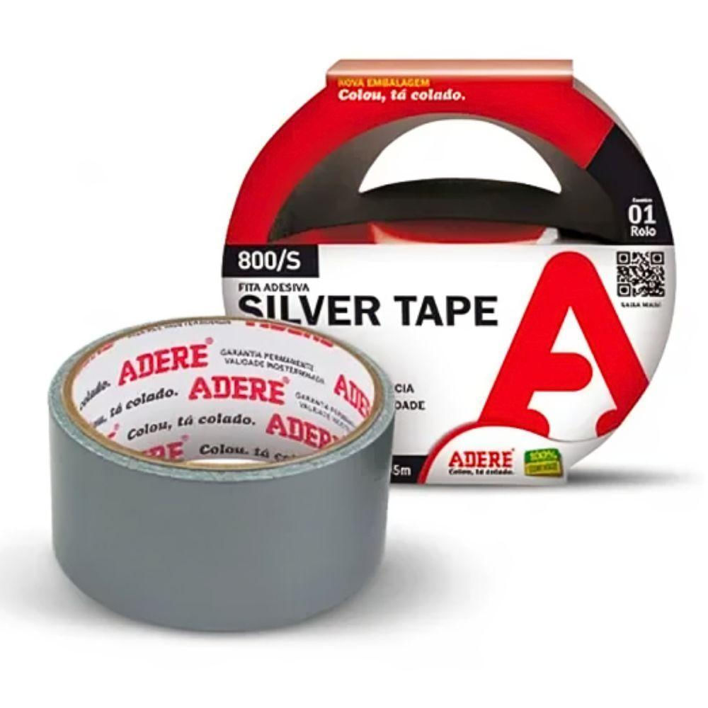 Fita Adesiva Silver Tape Prata 45mm X 5m 800-s Adere