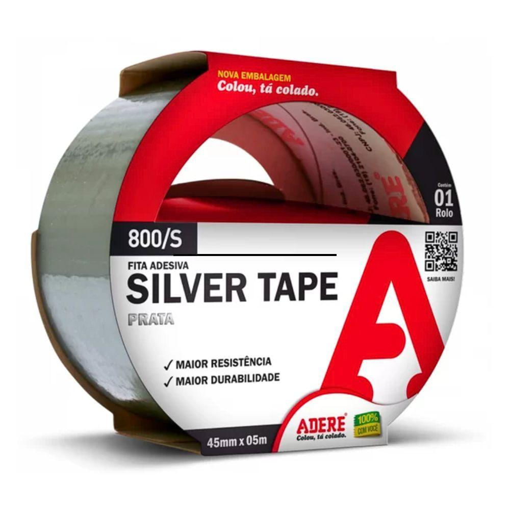 Fita Adesiva Silver Tape Prata 45mm X 5m 800-s Adere