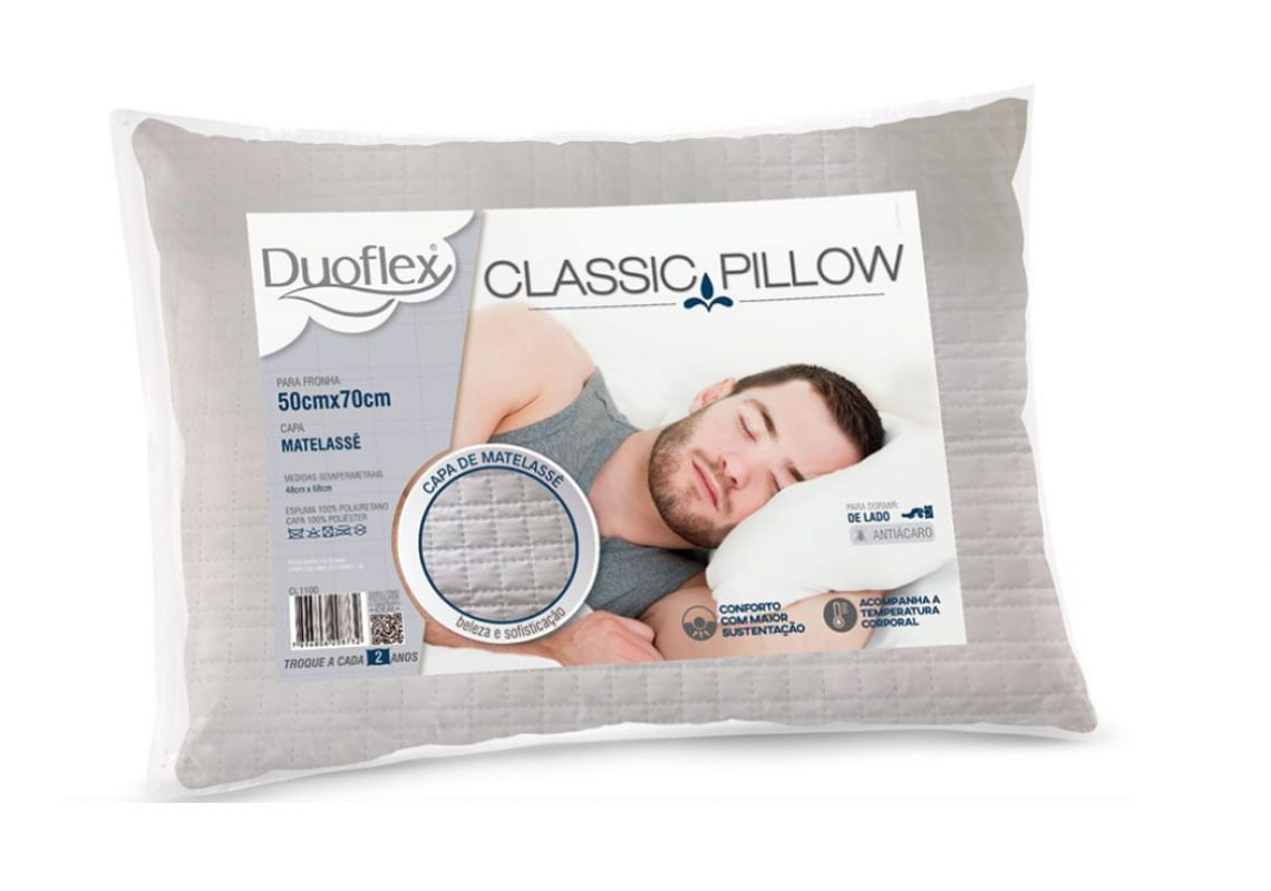 Travesseiro Classic Pillow 50cm x 70cm Duoflex