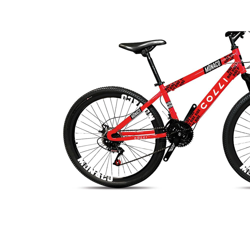 Bicicleta Colli Mônaco Q18 Aro 26 Freio a disco 21 Velocidades Vermelho Vermelho