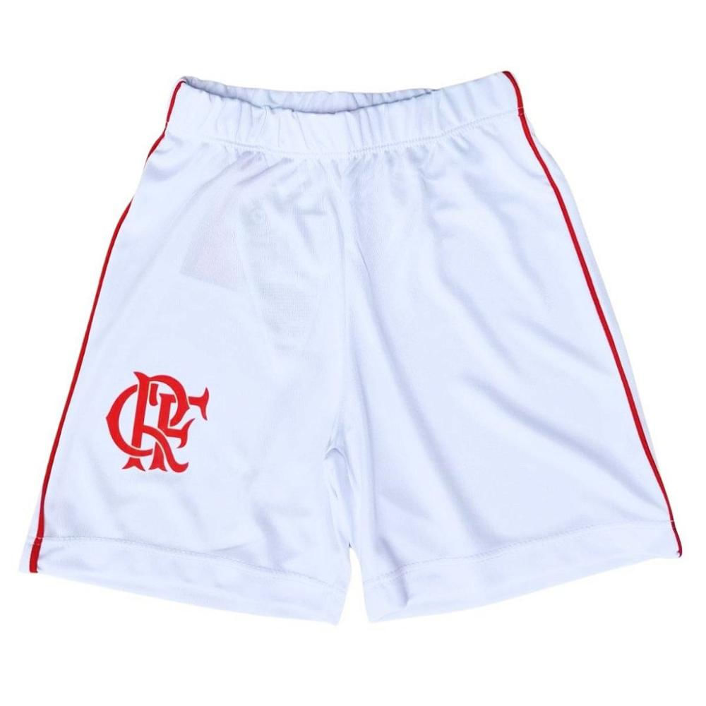 Shorts Flamengo Infantil Juvenil Branco Oficial Tam 10