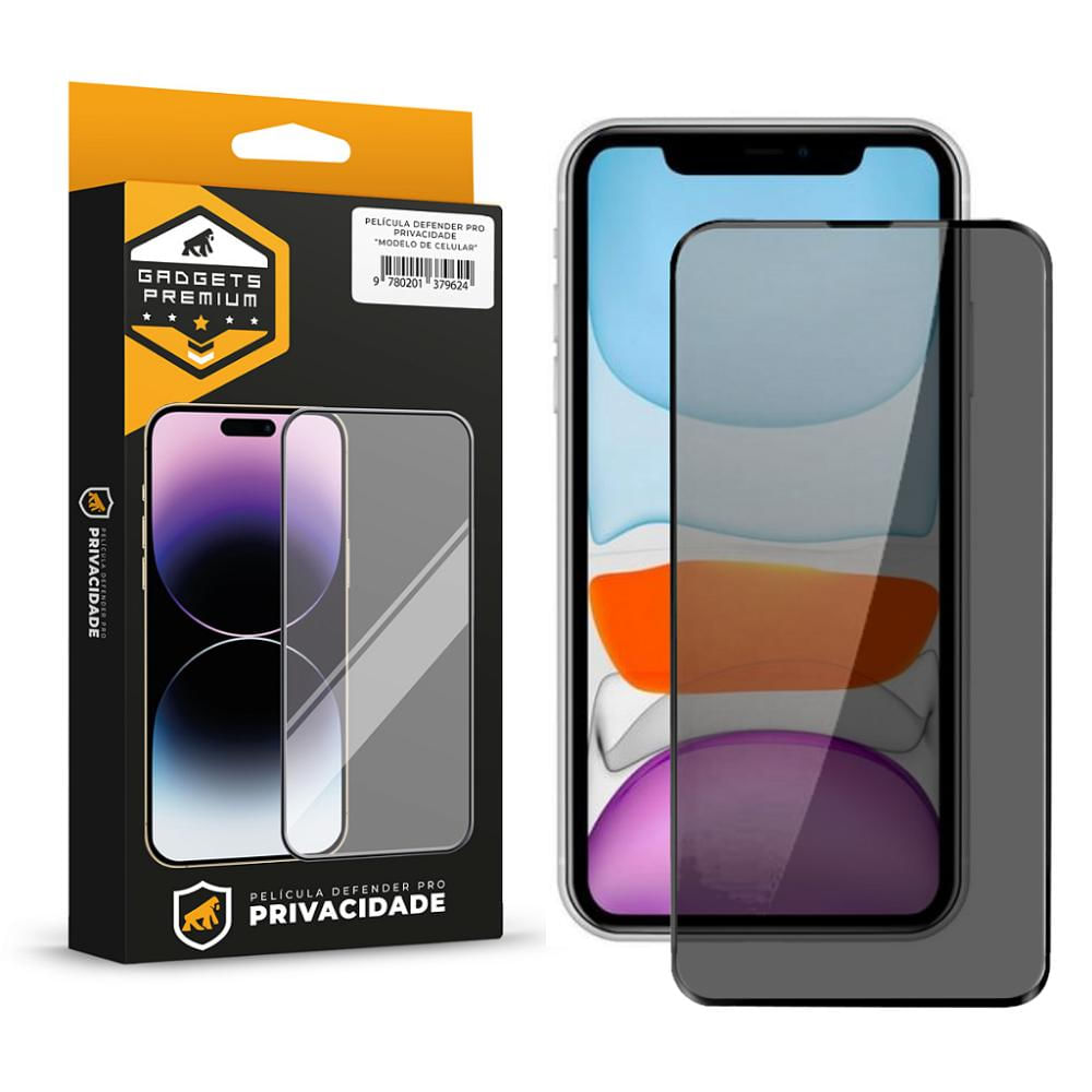 Película para iPhone 11 - Defender Pro Privacidade - Preta - Gshield