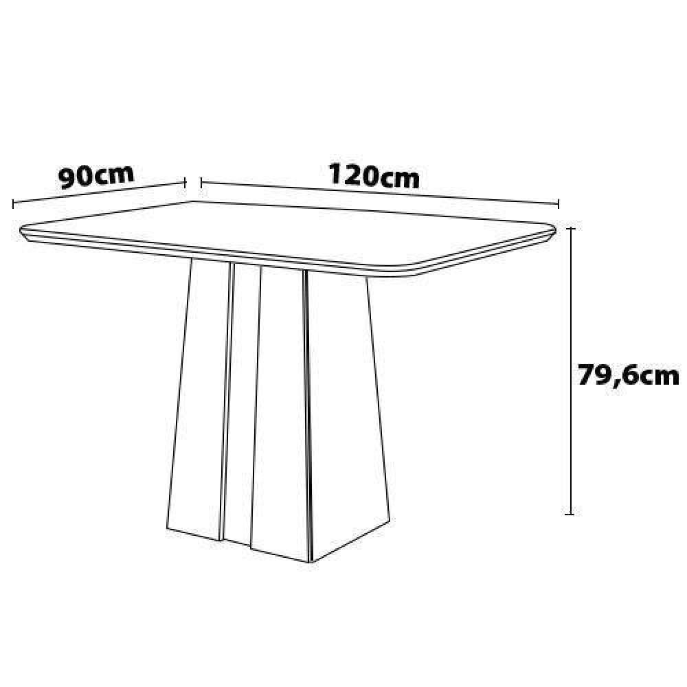 Mesa de Jantar Raquel Plus com 4 Cadeiras DJ Móveis n/a