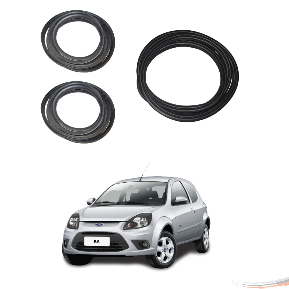 Kit 2 Borrachas Porta e Porta Mala Ford Ka G2 Até 14