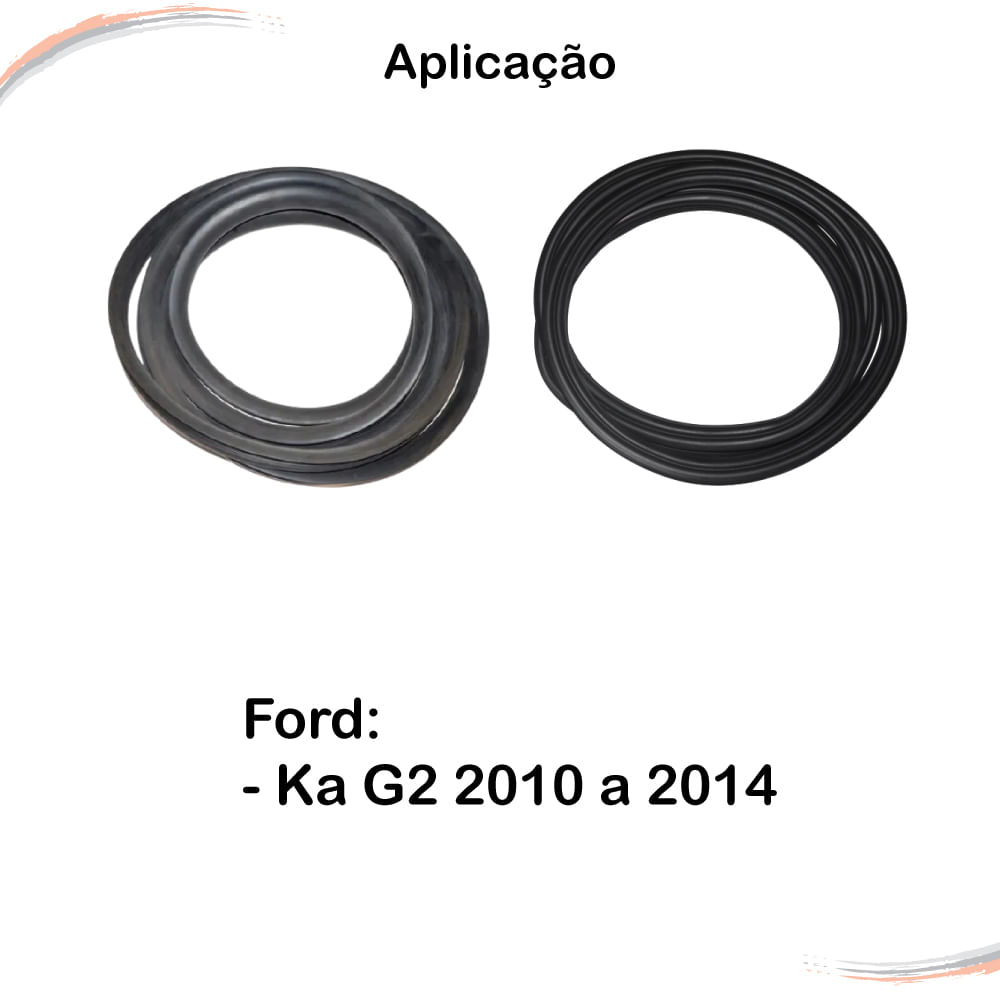 Kit 2 Borrachas Porta e Porta Mala Ford Ka G2 Até 14