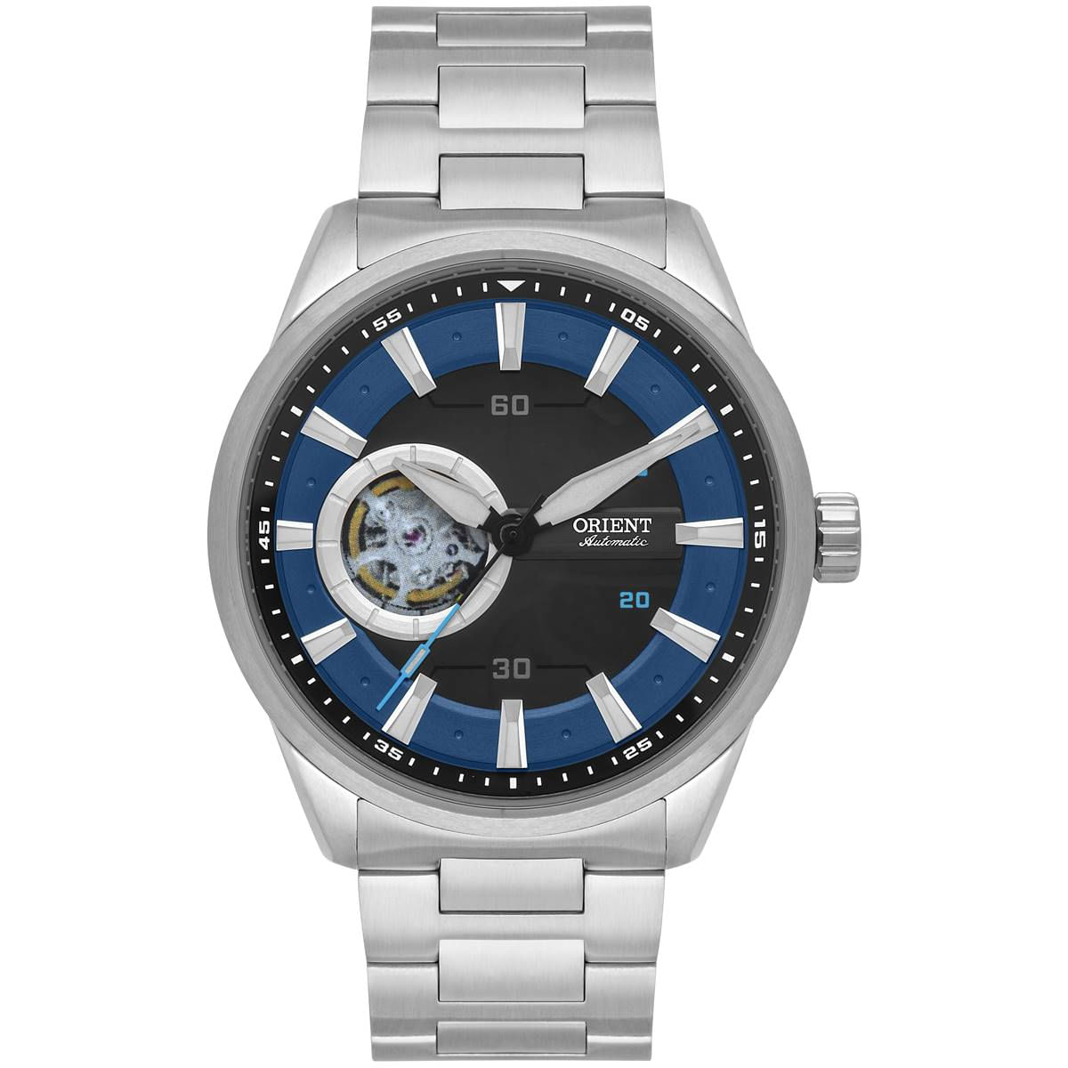 Relógio Orient Masculino Ref:Nh7ss003 D1sx Automático Prateado