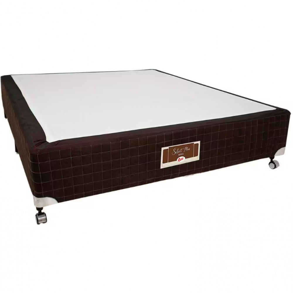 Base Box de Casal Castor Sellect P com Revestimento em Tecido Suede 40x138x188cm