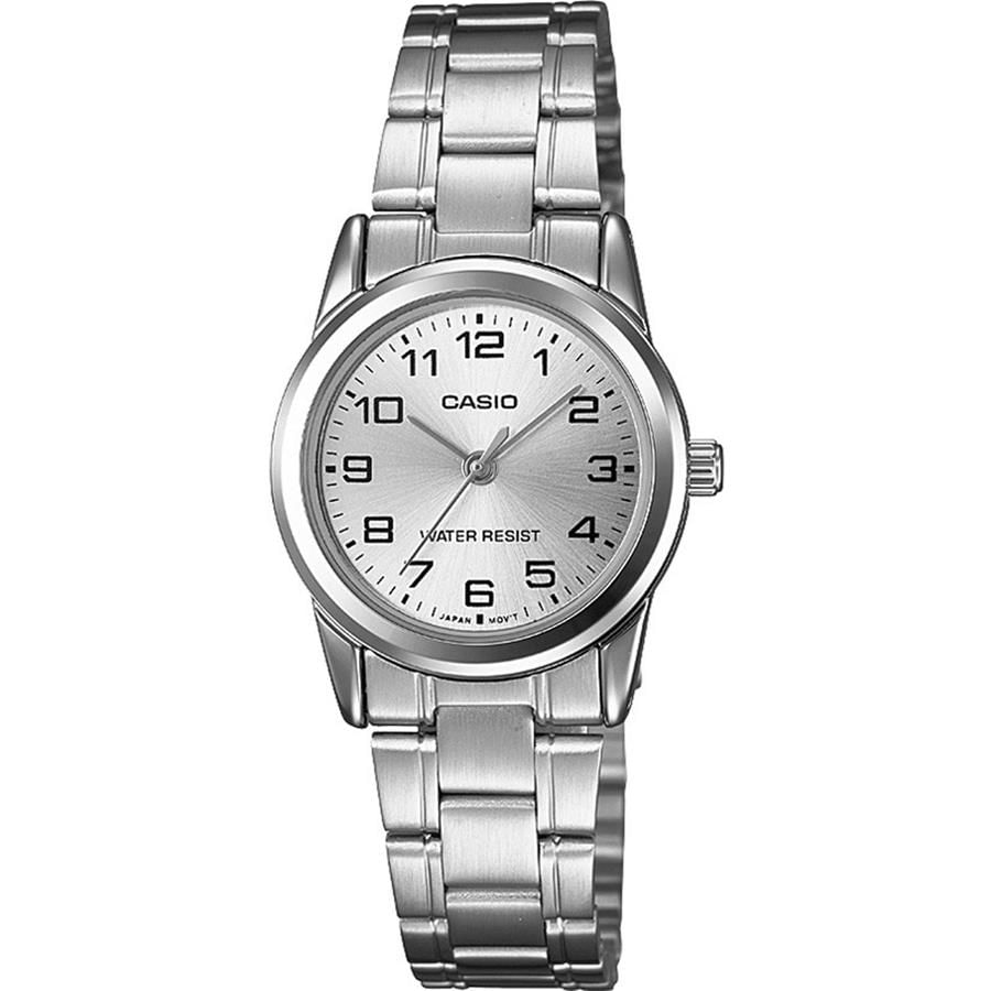 Relógio Casio Feminino Ref:Ltp-V001d-7budf Clássico Prateado