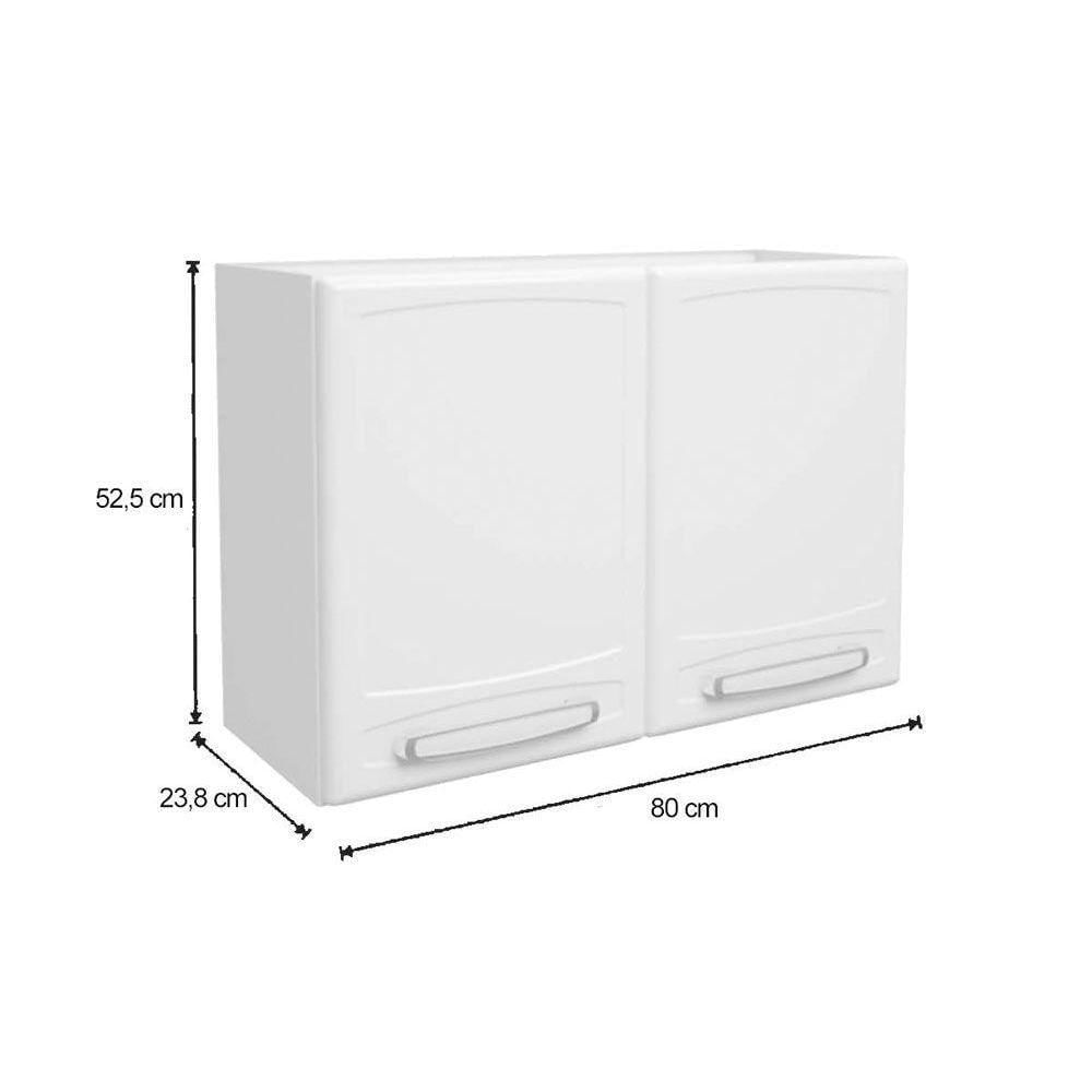 Cozinha Modulada Bertolini Evidence 4 Peças (2 Armários + 2 Balcões) C4P54 Branco/Preto