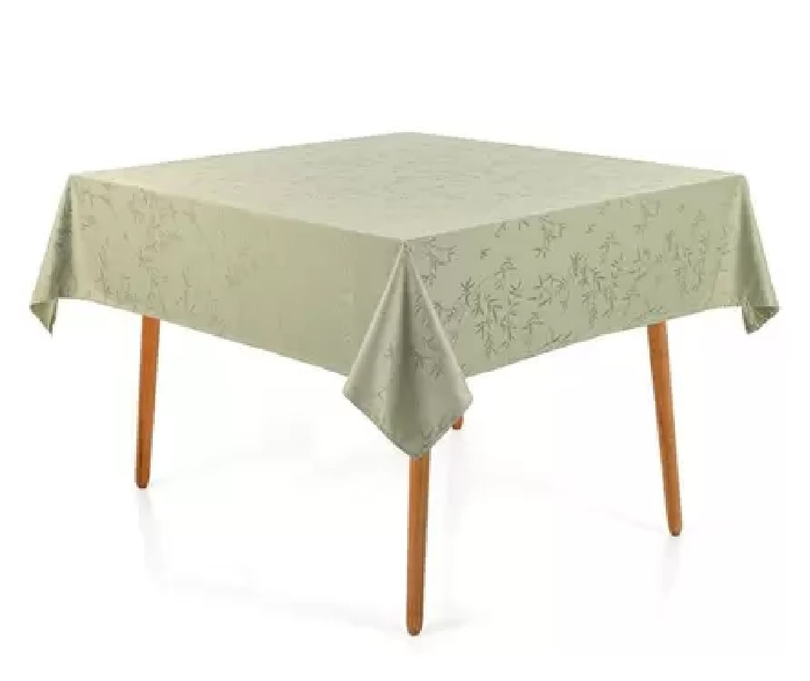 Toalha Mesa Quadrada Verissimo 180x180cm Verde Karsten