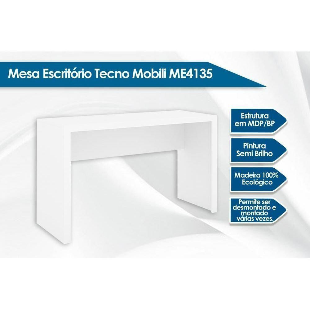 Mesa Escrivaninha Juvenil Me4135 Amêndoa - Tecno Mobili