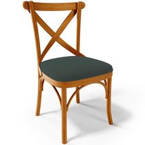 Cadeira Para Sala de Jantar e Estar Living Estofada Ávila L02 Suede Verde Musgo - Lyam