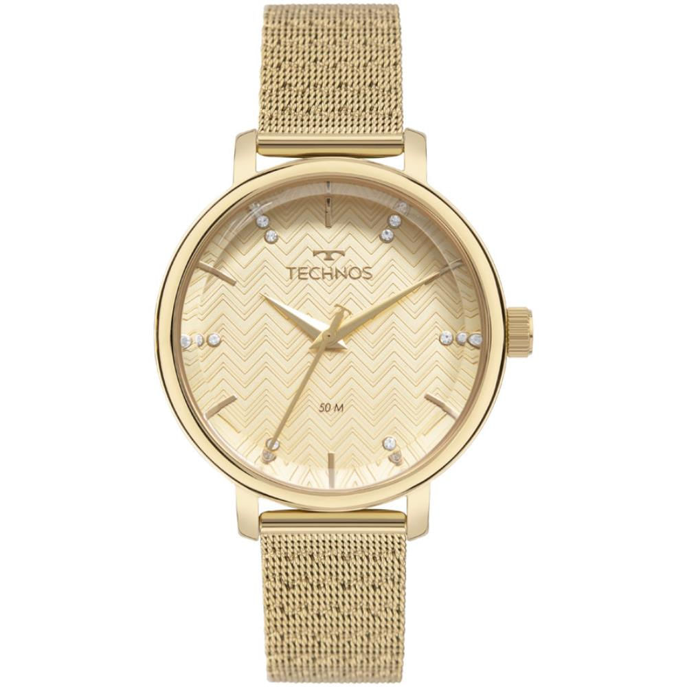 Relógio Technos Feminino Ref:2036mtc/1d Fashion Mesh Dourado