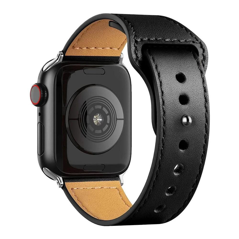 Pulseira de Couro Para Apple Watch 49MM - Preta - Gshield