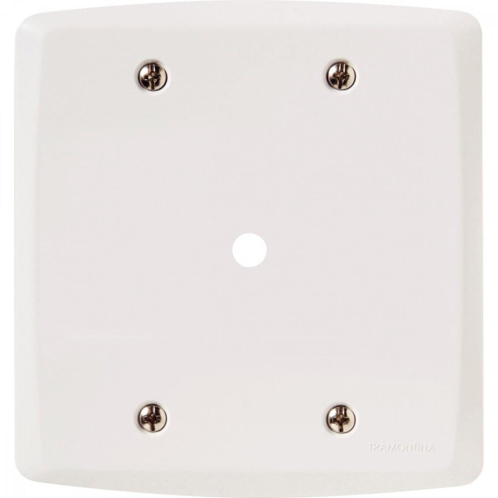 Placa com 1 Furo 9,5 mm 4x4 Tramontina Lux Branca