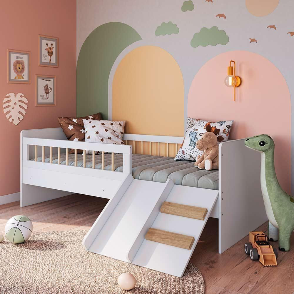 Cama Com Colchão Solteiro Branco Affetto