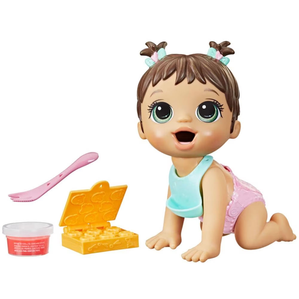 Boneca Baby Alive Hora da Papinha Morena F2618 20cm