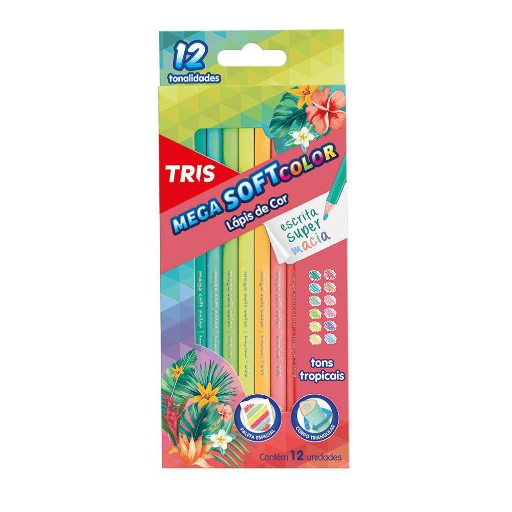 Lápis De Cor Tris  Soft Color Tons Tropicais 12 Tonalidades