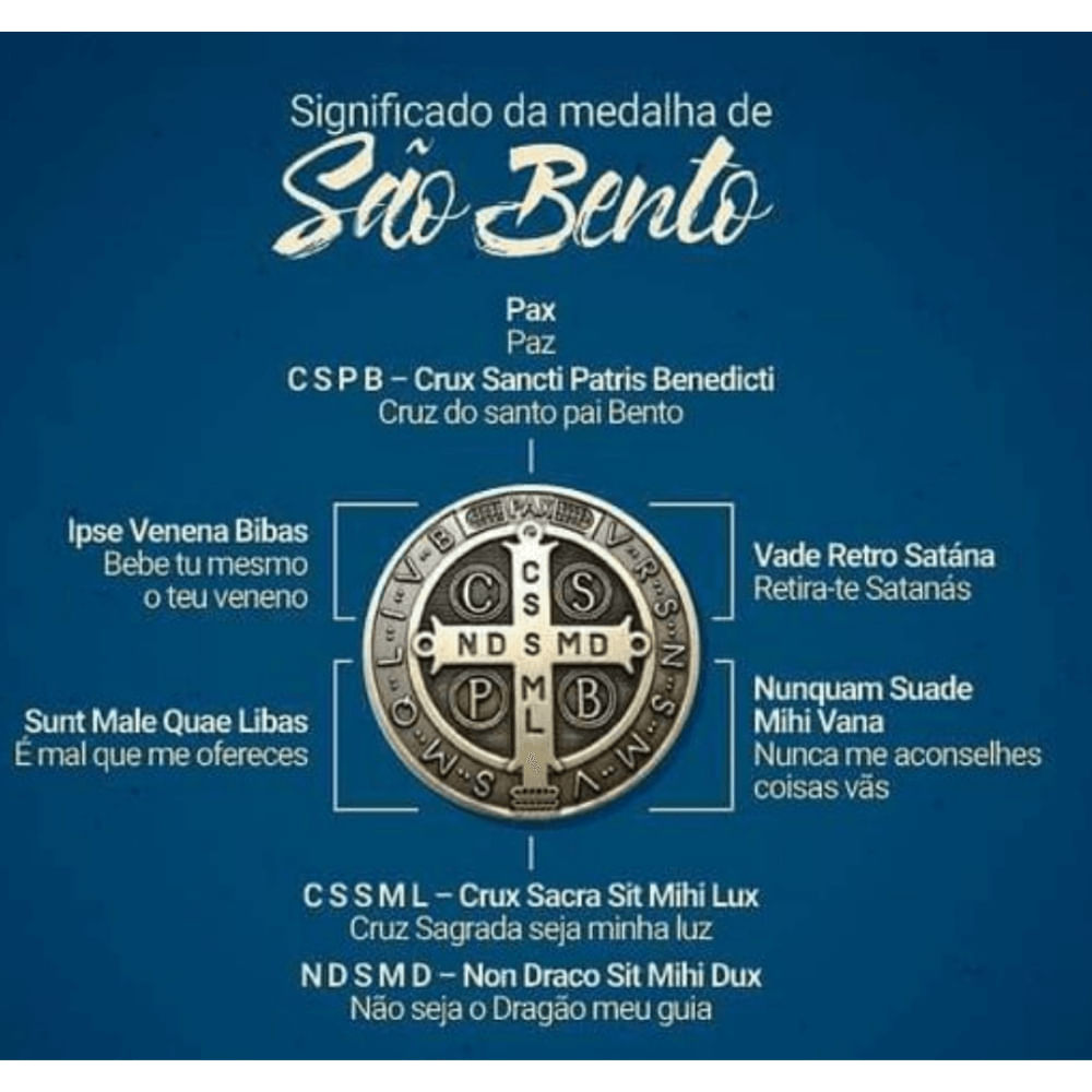 Colar Medalha São Bento Luxo com zirconias banhado ouro